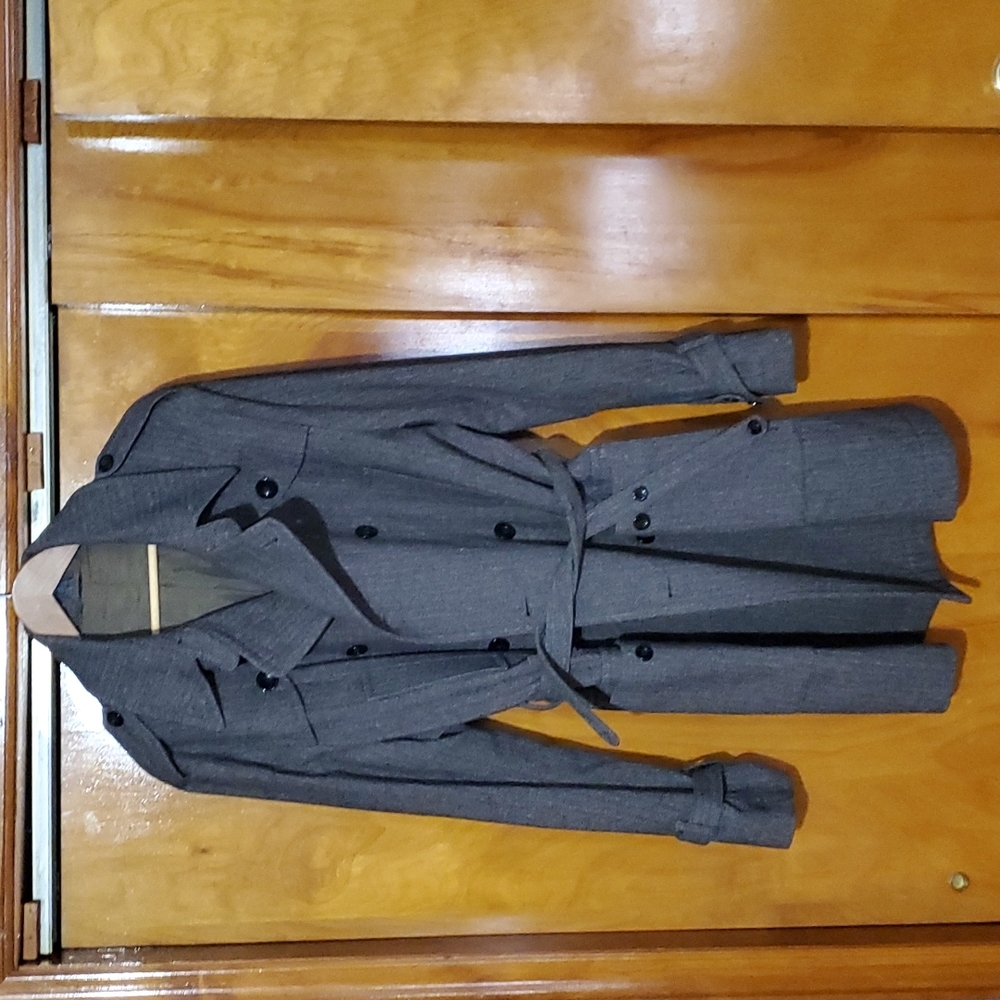 French Connection Tweed Trench Coat